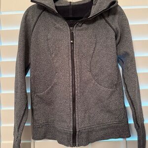 Lululemon Scuba Hoodie Gray and Black - Size 8